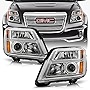 ACANII - For 2010-2015 GMC Terrain SUV Projector Headlights Headlamps Assembly Pair Replacement Driver & Passenger Side