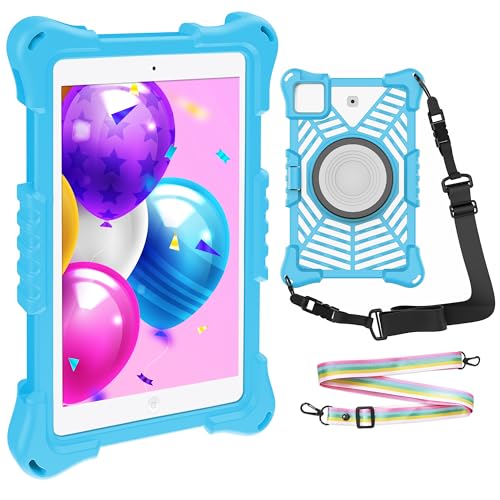 Funda Tablet 7 Pulgadas Silicona con Soporte y 2 Cintas para Colgar Universal Compatible con Todos...