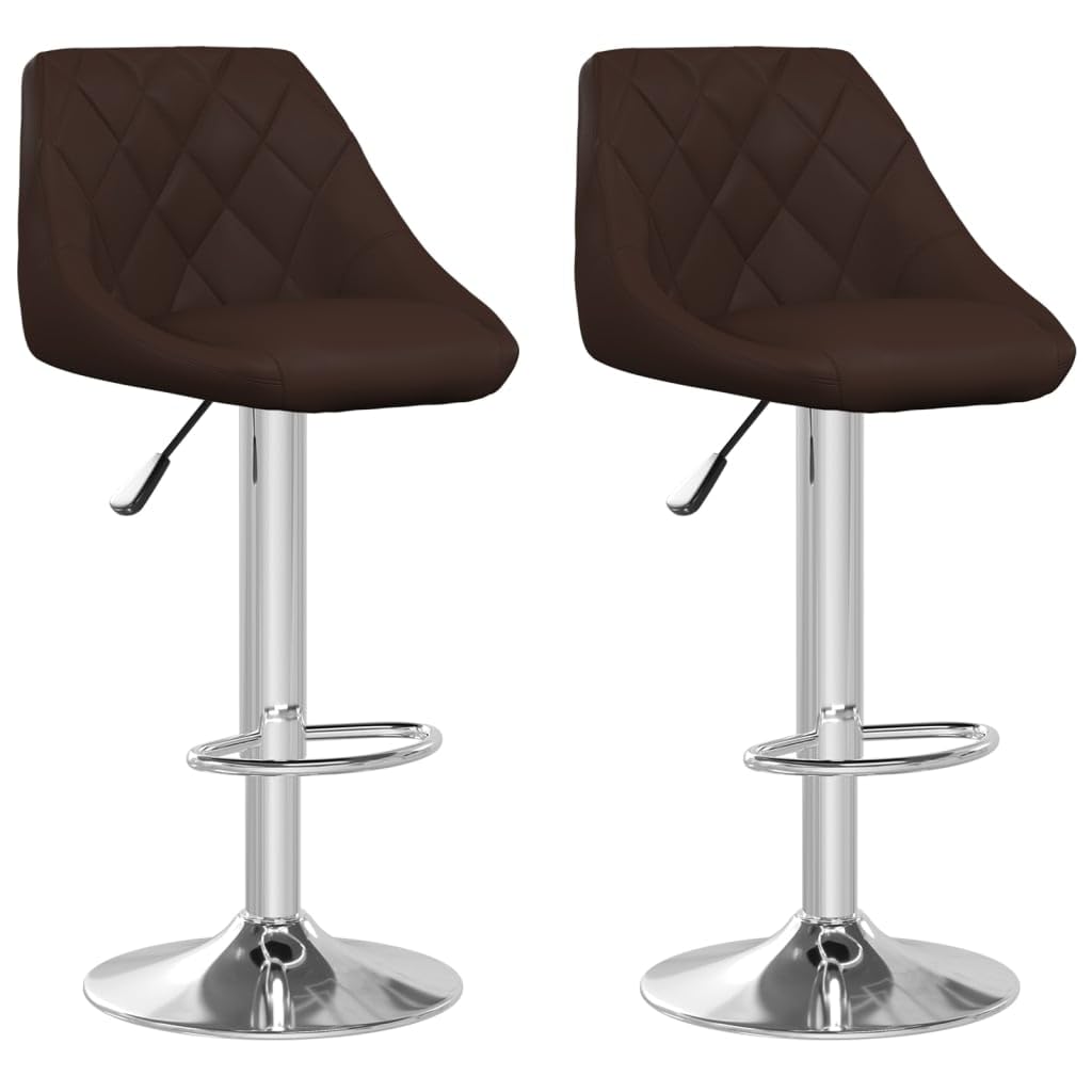 Tabourets de bar pour cuisine et comptoir lot de 2 sièges modernes marron