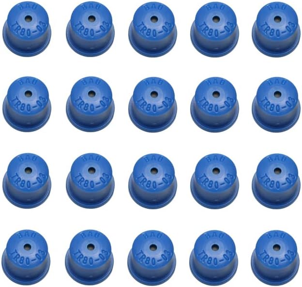 Drone Parts 20PCS Fan-Shaped Plastic for Spray Nozzle Agriculture Misting Sprinkler Pressure Atomization Sprayers Garden Accessories(TR80-03 Blue)