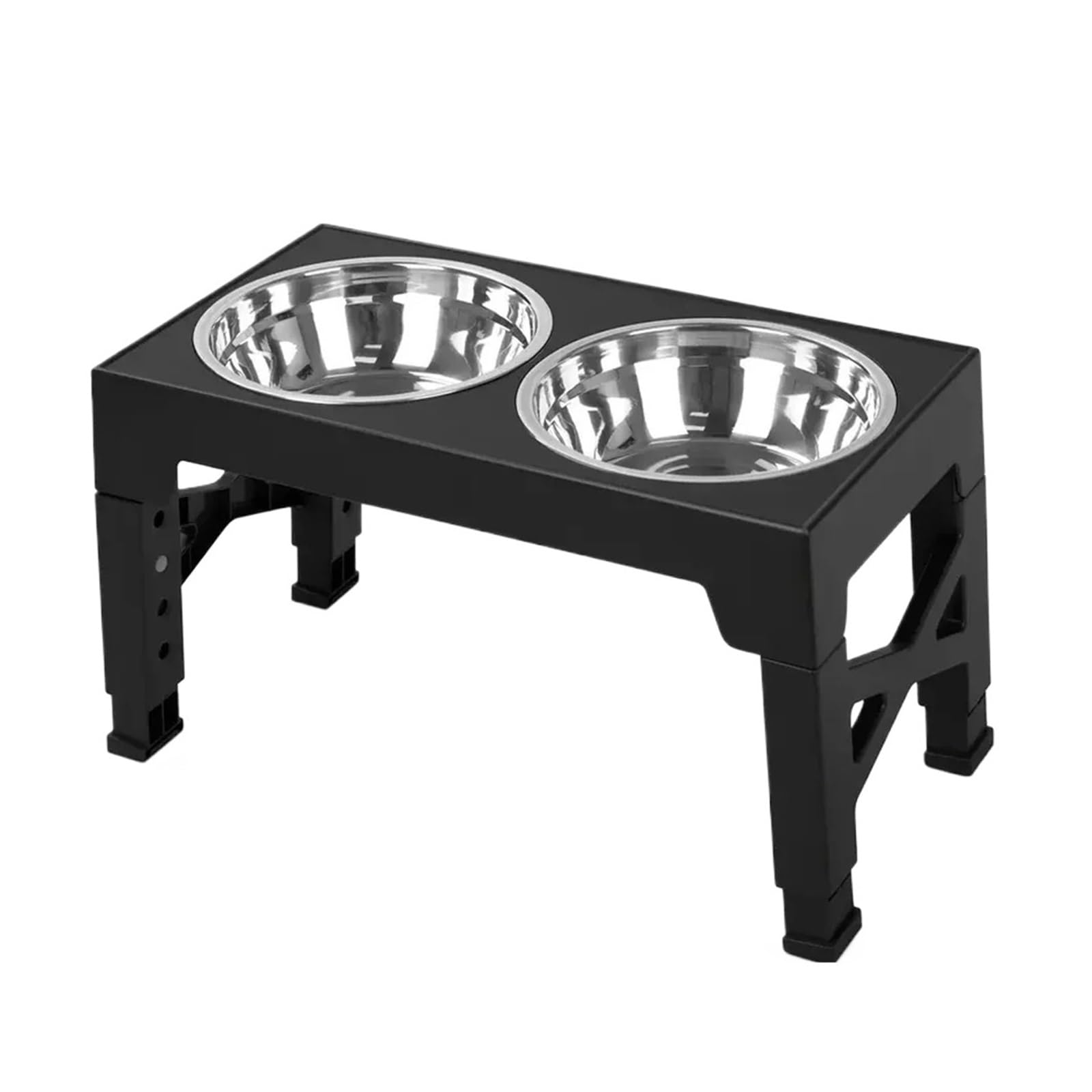 Comedero elevado para perros con soporte elevado ajustable con doble acero inoxidable para agua para perros pequeños, medianos y grandes