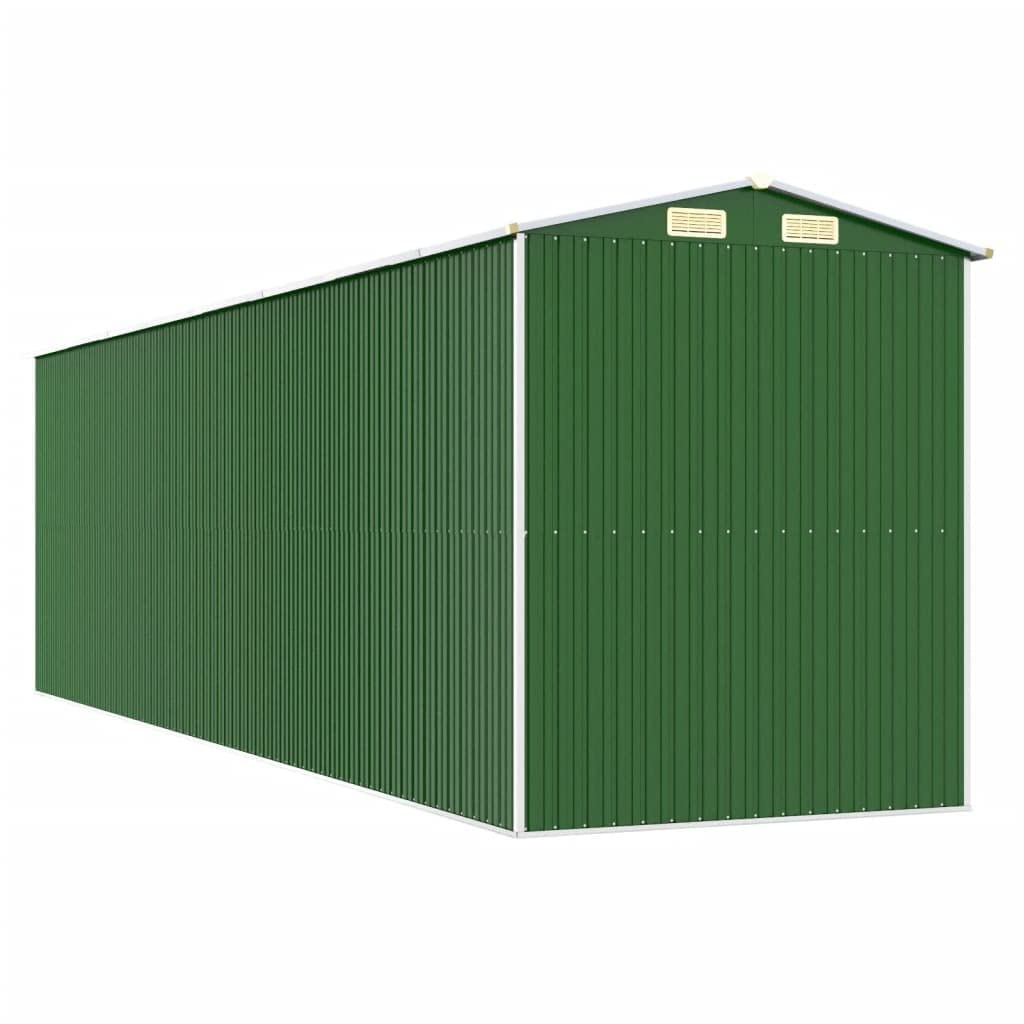 Abri de jardin vert 192 x 689 x 223 cm en acier galvanisé