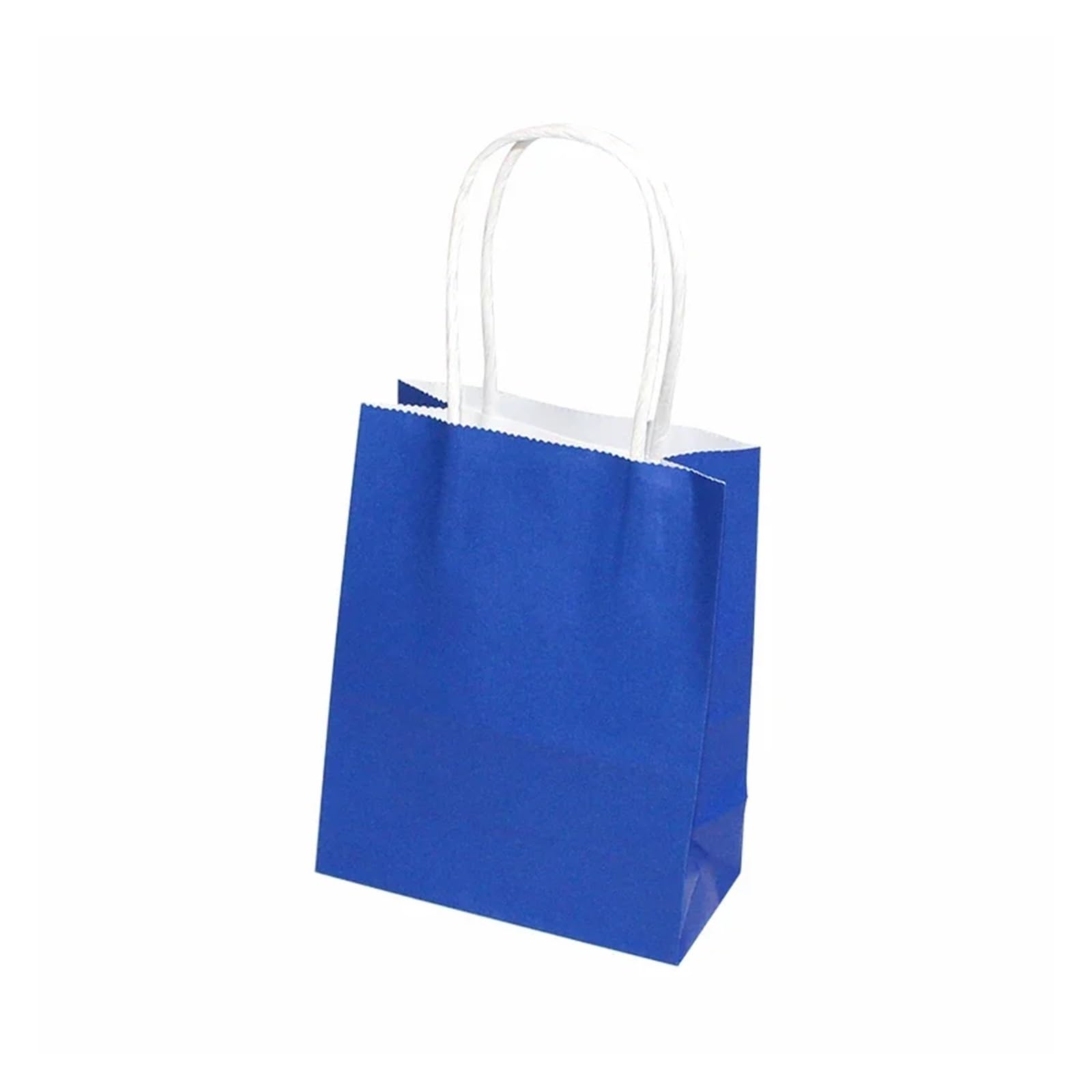 Bolsas de Papel Bolsas de Papel 10/20/30/50 Uds Mini bolsa pequeña de papel Kraft con asas bolsa de regalo for Festival bolsas de compras de dulces(Blue,21X27X11CM (M)_50PCS)