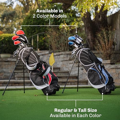 Image of Precise S7 Men's Complete Right Handed Golf Club Set | Complete Regular & Tall Mens Golf Clubs Set | with 4 HC's, Lightweight Shafts & Spacious Stand Bag w /Storage Pockets & Dual Straps for Carrying