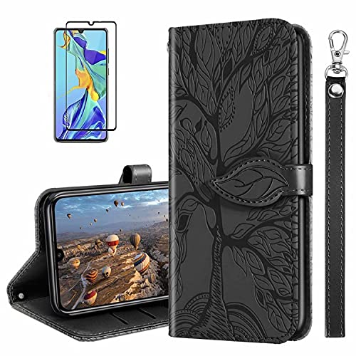 MUTOUREN Case Compatible with Xiaomi Redmi Note 10 4G/Redmi Note 10S PU Leather Protective Wallet Case Flip Cover Magnetic Closure Card Slot Bumper with 1* Screen Protector