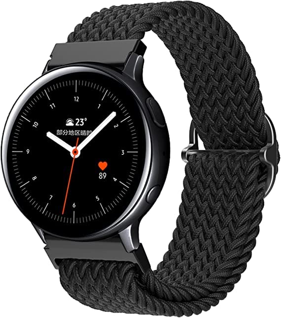 ARTMU� Braided Watch Bands Nylon Elastic Compatible With TicWatch E3, 20mm Adjustable Buckle, Stretchy Wristband for Men/Women(Watch Not Included) (Black) (B0BR9YJ9S1) Amazon Price History, Amazon Price Tracker