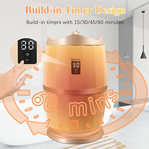 Keenray Bucket Towel Warmer, Towel Warmer For Bathroom, 4 Timer Settings, Fits Up To Two 40"X70" Oversized Towels, Bathrobes, Blankets, Pj's And More, Champagne Gold, Cl25 #TOP2