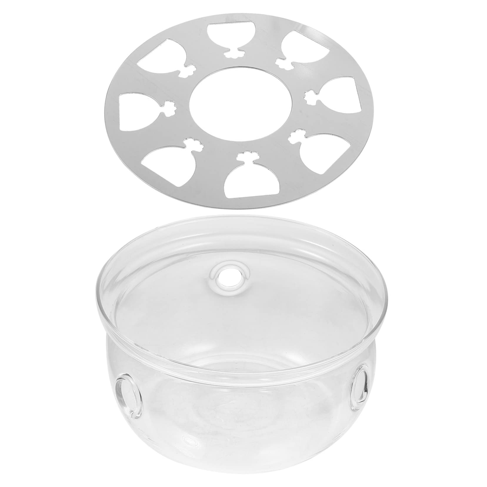 Happyyami Glass Teapot Warmer Stand Small Tea Warmer Base for Tea Pot Home Heater