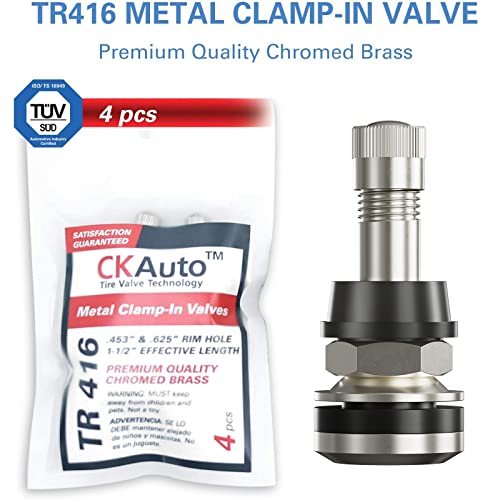 Image of CKAuto 4 Pieces TR416 High Performance Metal Valve Stems