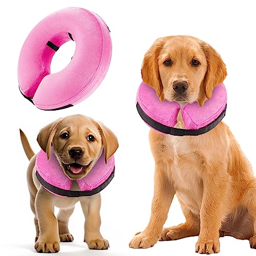 Inflatable Dog Collar, Pink, S