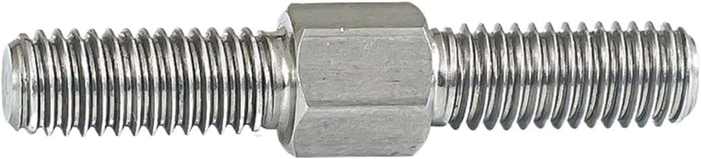 Śruba dwugłowicowa ze stali nierdzewnej, Śruby dwustronne M6 304 SS z podwójnym zakończeniem Gwint lewy i prawy Mocno regulowane śruby dociskowe, 40-90 mm(M6 X 80mm 2pcs)