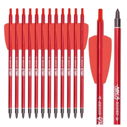 Armbrust Ersatzpfeile Gapola 3rot und drei blau 7 ELONG OUTDOOR 12 Stück Armbrust Pfeile Aluminum Bolzen 7,5" für Ek Archery Adder Cobra System mit 2" Flügeln für Zielbogenschießen Schießen