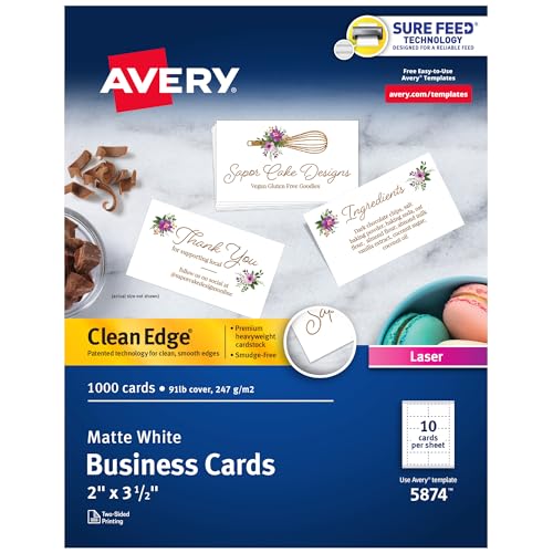 Cartes de visite imprimables Avery pour créer vos badges professionnels