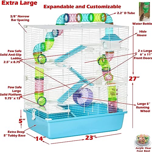 Mcage 47802 Extra Large 23 Inch Multi-Floors Hamster Mansion Mouse Habitat Gerbil Home Rat House Small Animal Critter Expandable And Customizable Cage thumb #1