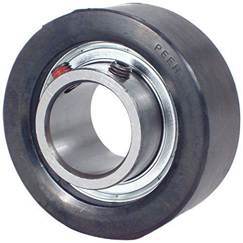 Peer Bearing RCSM-20L Rubber/Cast Iron Cartridge Unit, Narrow Inner Ring, Eccentric Locking Collar, Single Lip Seal, 1-1/4