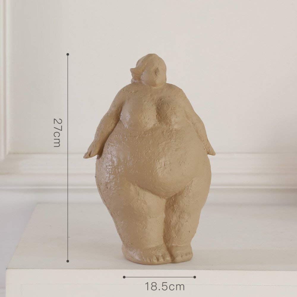 Statue grosse femme résine pour sublimer une étagère vide