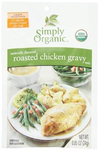 Simply Organic Roasted Chicken Gravy, Seasoning Mix, Certified Organic, 0.85-Ounce Packets (Pack of 12) ( Value Bulk Multi-pack)