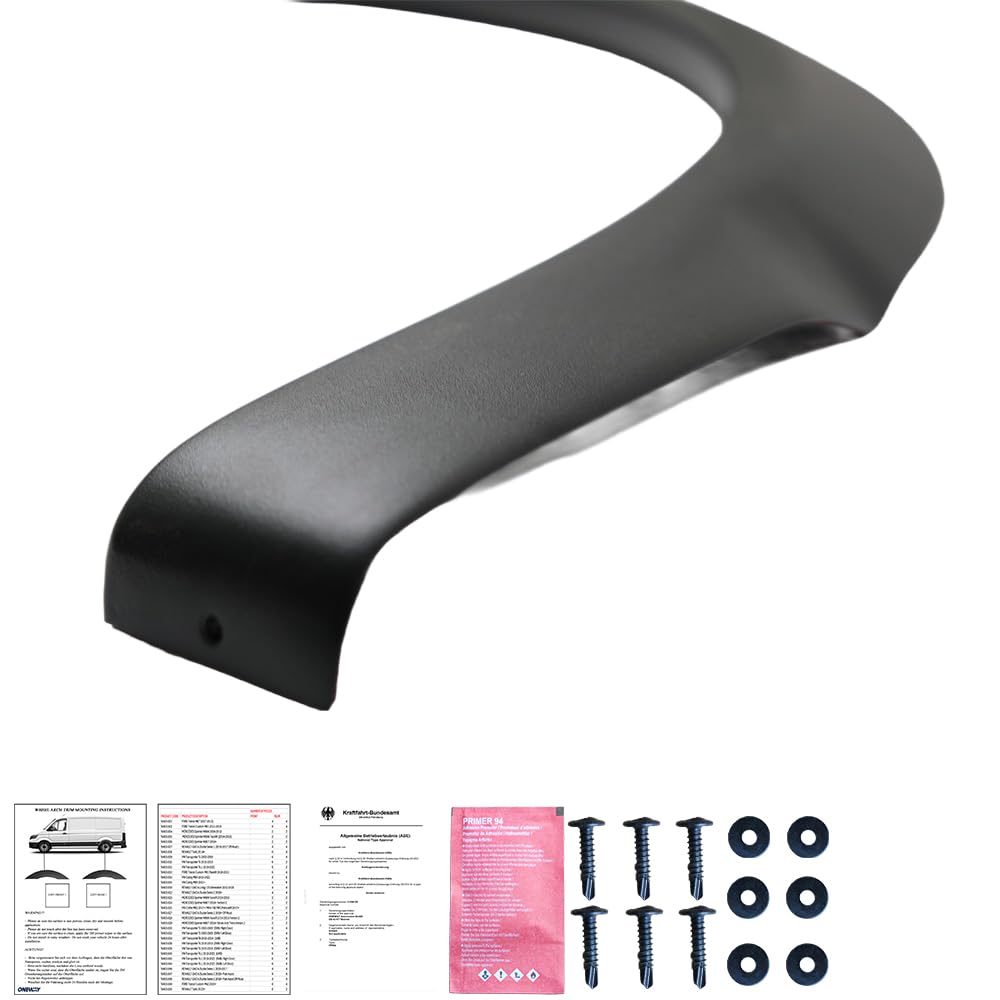 Protector de rueda compatible con VW Volkswagen Transporter T6 2015 hasta 2019, 8 piezas con ABE TÜV