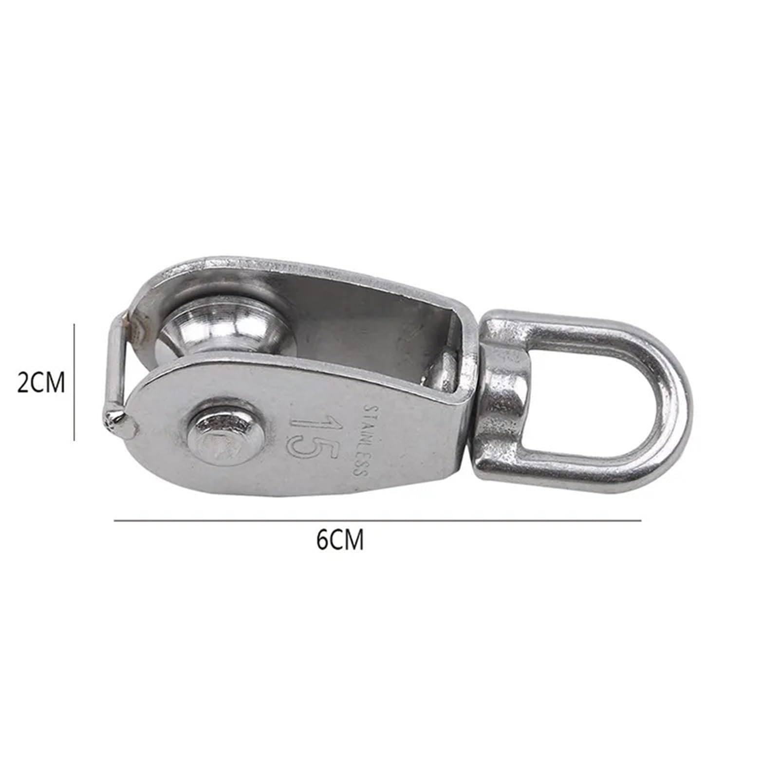 Puleggia In Acciaio Inox 2 pezzi puleggia in acciaio inossidabile M15/M25 ruota singola/doppia puleggia girevole for fune di sollevamento set di puleggia for ruota di sollevamento strumenti for fune m