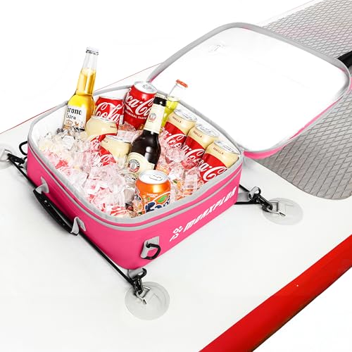 MORXPLOR Waterproof PVC Paddleboard Cooler Deck Bag - 12 Can Soft Insulated Cooler for Paddleboarding Camping Kayaking