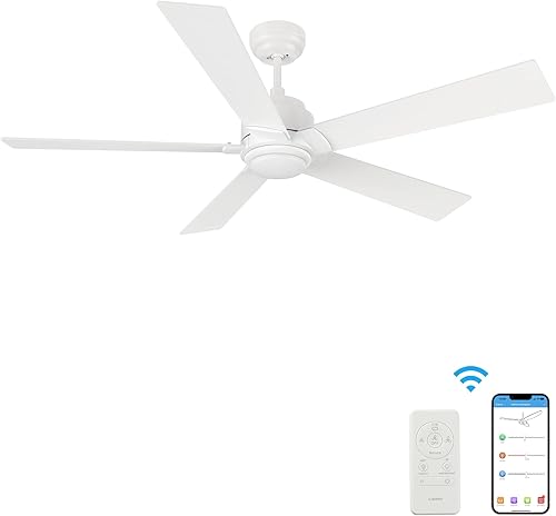 SMAAIR Ventilador de techo inteligente con luz, ventilador de techo para interiores y exteriores de 56 pulgadas con control remoto, compatible con disponible en Yaxa Venezuela