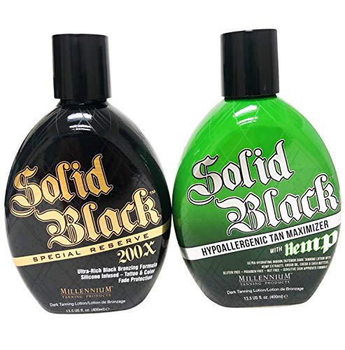 2 Pack - Millennium Tanning Solid Black Special Reserve 200x + Mi...