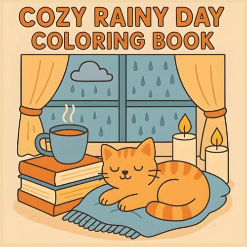 Cozy Rainy Day Coloring Book: Relaxing Rain Scenes and Peaceful