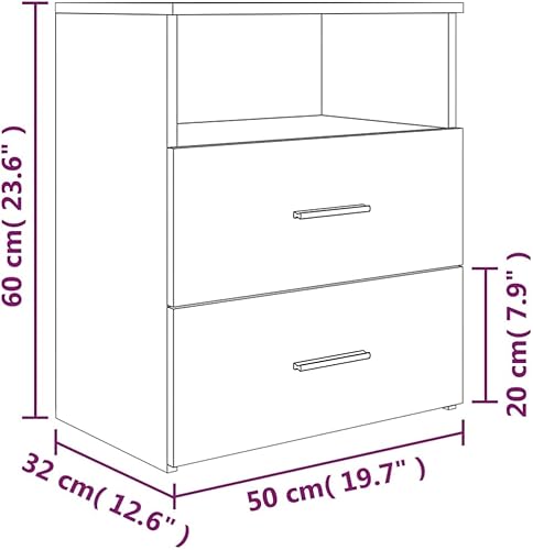 Miniatura 3 de vidaXL 2 armarios de cama para el hogar, dormitorio, teléfono, arena, mesita de noche, armario de almacenamiento, mesa auxiliar de cama, mesa de