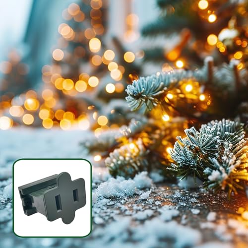 Image of 25 Pack Green SPT-1 Vampire Female Plug for Christmas Lights Sets - Slip, Zip, Gilbert (SPT-1 Green Female)