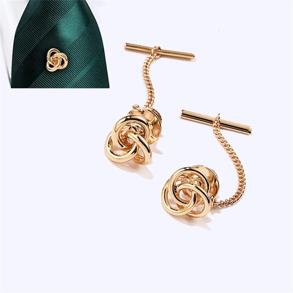 Men's Tie Pin Shirt Creative Three-Ring Weave Thread Ball Small Buckle Pin Tie Clip