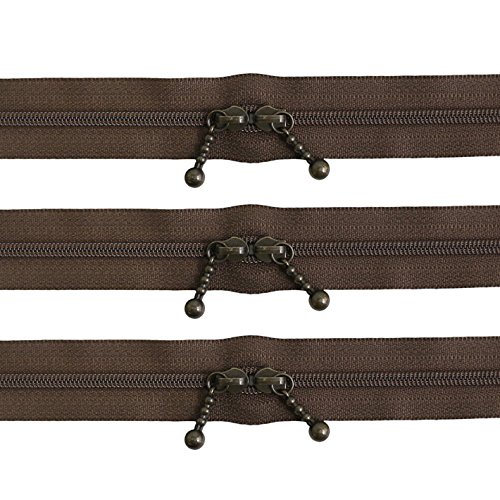 Amazon | Y.K.K 両開きファスナー 40cm 5本入 中茶 3CFBK40-568 