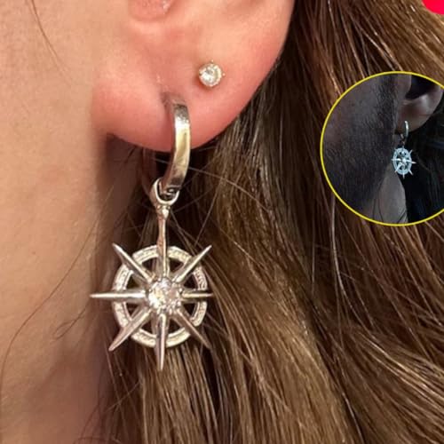 Gale Silver crystal Earring for Women Men Costume Cosplay Jewelry4