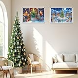 Zoom IMG-1 2 pezzi diamond painting natale Zoom IMG-1 2 pezzi diamond painting natale