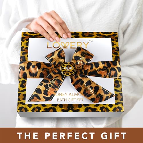 Christmas-Gifts-At-Home-Spa-Kit-with-Honey-Almond-Scent--17Pcs-Relaxing-Bath-Gift-Set-with-Vitamin-E-Rich-Bath-Essentials-Bubble-Bath-Hand-CreamLip-Balm-Bath-Robe-Slippers-Shower-Cap-More