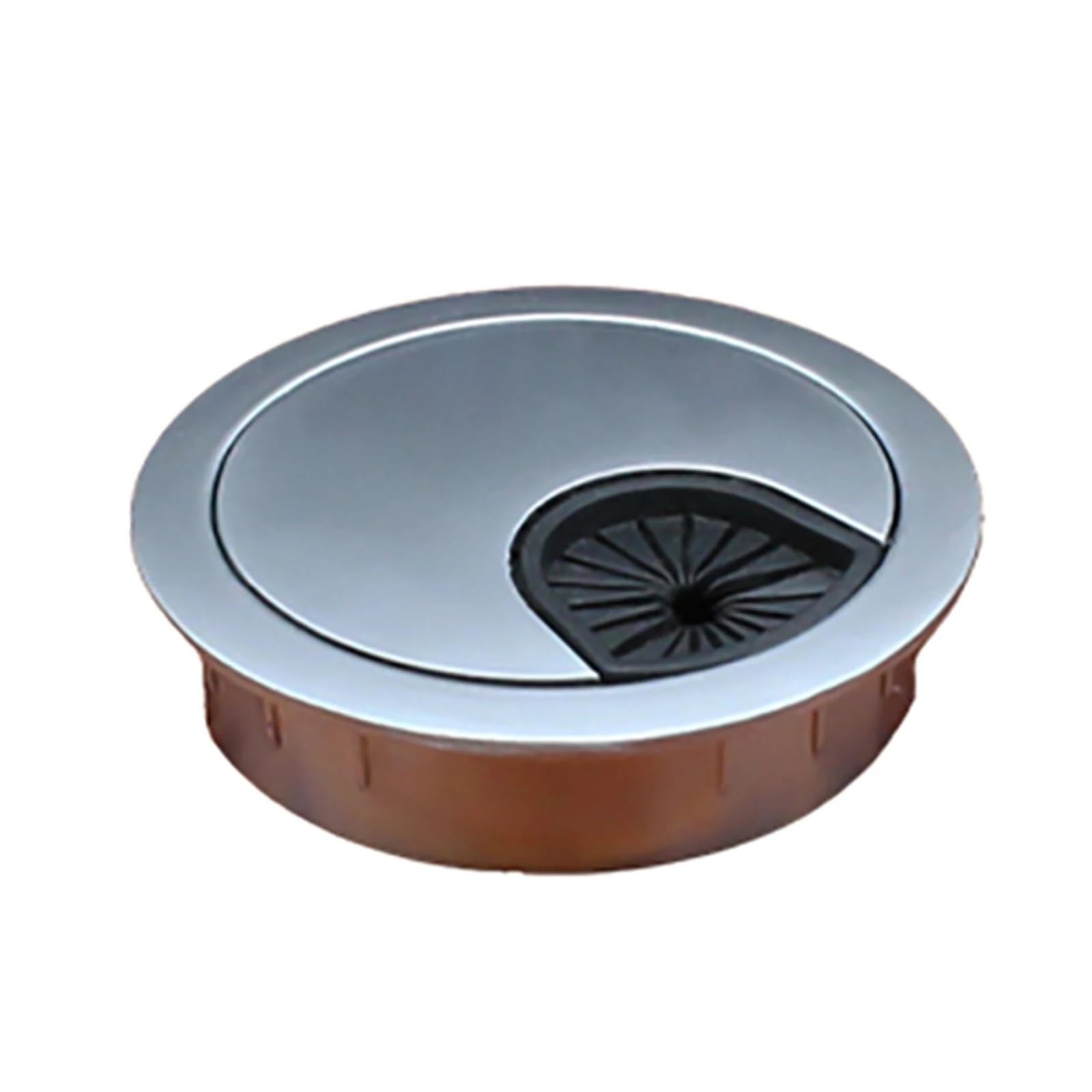 Kable na biurko 50/60/80 mm, do organizera biurowego (srebrny, 80 mm)