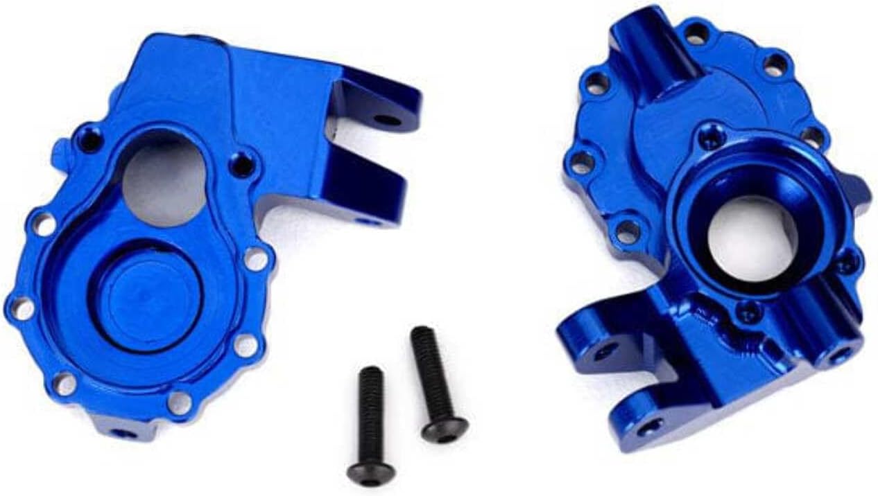 Traxxas 8252 Portal housings, Inner (Front), 6061-T6 Aluminum (Anodized) (2)/ 3x12 BCS (2), for The TRX-4 Crawler (Blue)