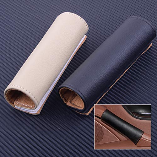 Citall Car Inner Leather Door Panel Pull Handle Trim Cover Sleeve Protector Fit For Bmw 5 Series F10 #TOP1