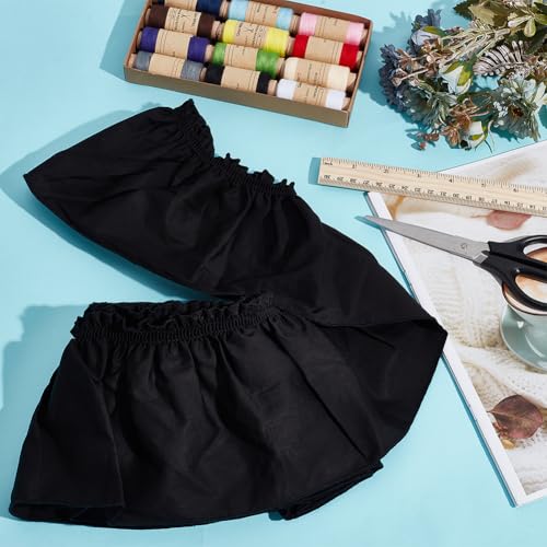 MAYJOYDIY 2.7m Black Cotton Pleated Ribbon 140mm Vintage Ruffled Trimming Lace Ruffled Wave Edge Lace Trim for Wedding Bridal Dress Embellishment DIY Clothes Decor - Image 4