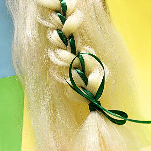 Image of Dark Green Ribbon 1 /4 Inches 36 Yards Satin Roll Perfect for Scrapbooking, Art, Wedding, Wreath, Baby Shower, Packing Birthday, Wrapping Christmas Gifts