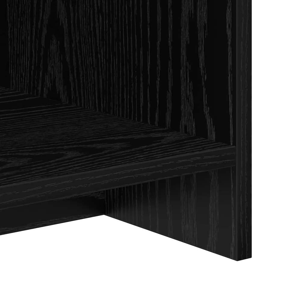Mobile TV nero effetto rovere in legno, 102 x 35 x 45 cm, con ampio spazio di archiviazione, moderno mobile multimediale per soggiorno, camera da letto, home theater, adatto per console di
