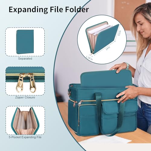 Sac d'enseignant en toile robuste avec compartiments ordonnés pour ordinateur - 3