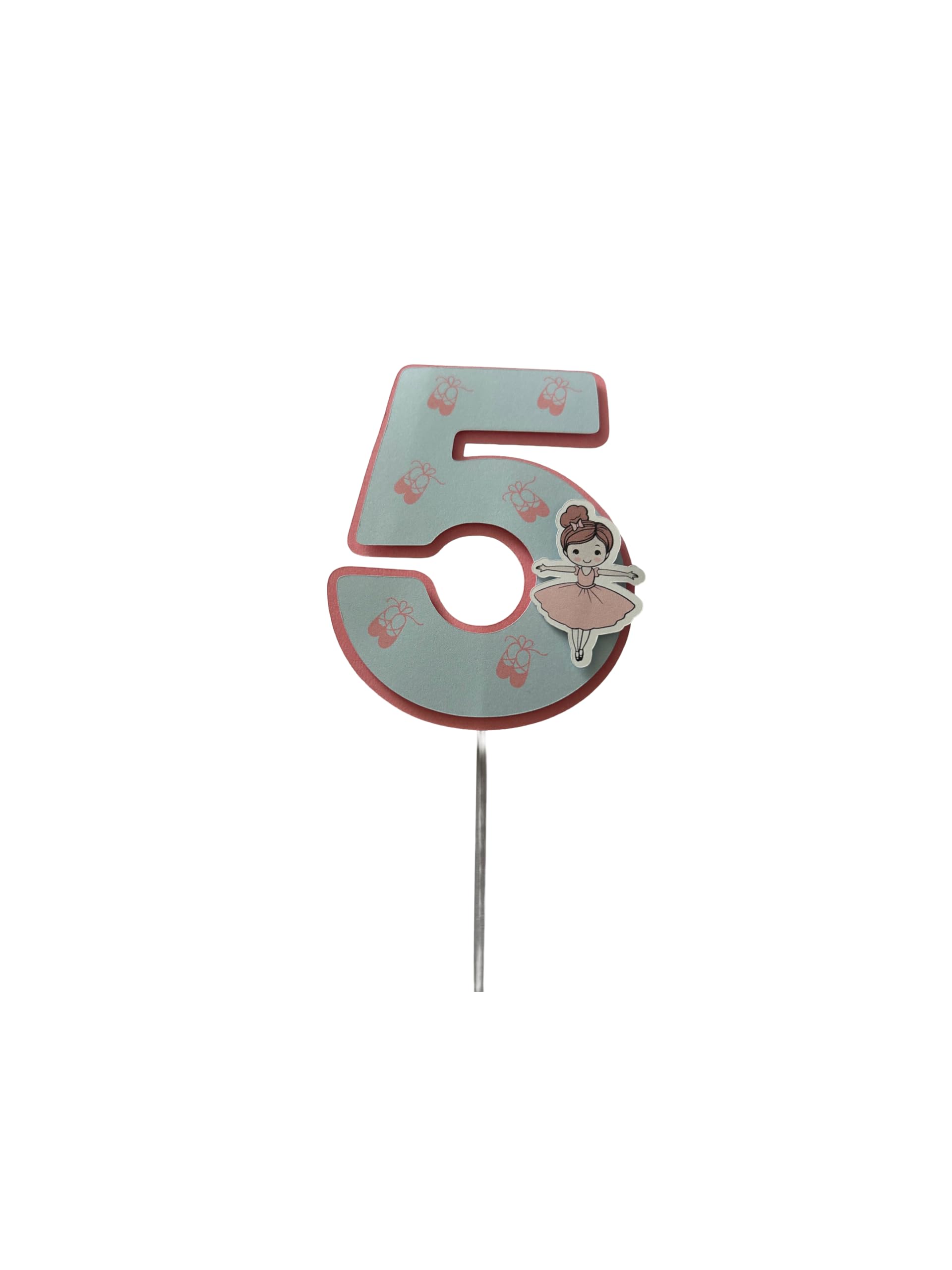 Number 5 Cake Topper (Ballerina)