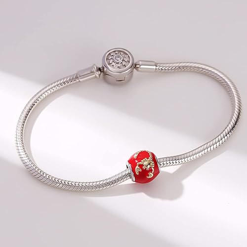 Miniatura 5 de Dijes de cumpleaños del signo del zodiaco, regalos para el día de la madre, dijes de esmalte de plata esterlina 925 con circonita transparente