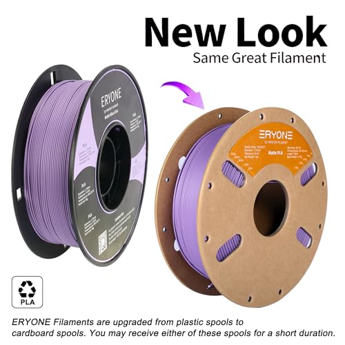 Image of ERYONE Matte 3D Printer PLA Filament 1.75 + /- 0.03mm, Matte Filament PLA 1KG(2.2LBS) Spool, Blue Lilac