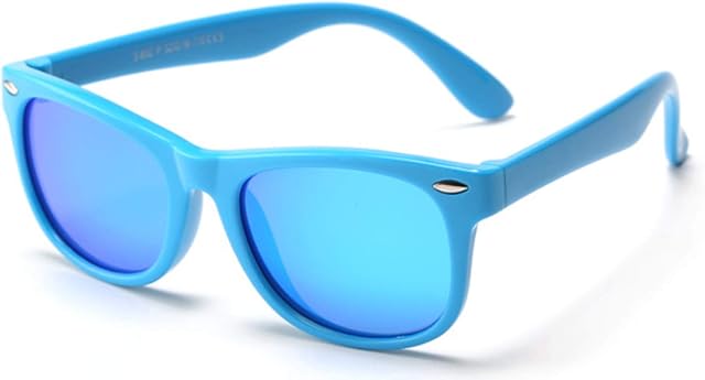 FOURCHEN Kids Polarized Sunglasses TPEE Flexible Frame for Girls Boys Age 3-10