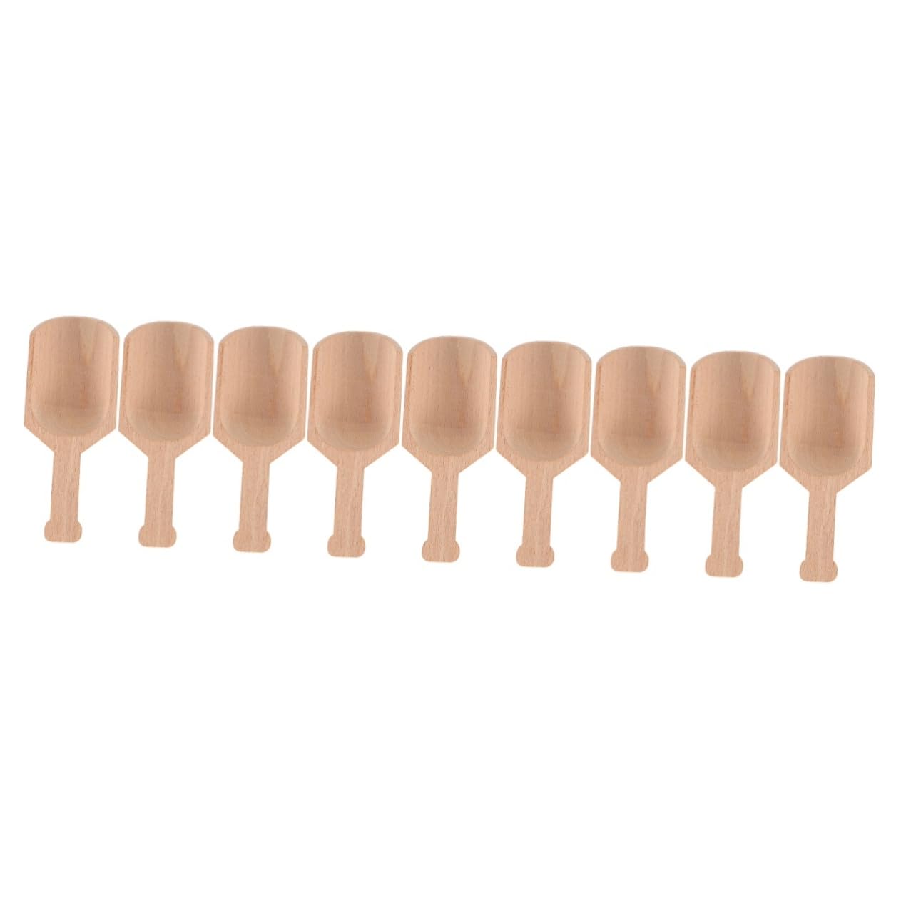 IMIKEYA 3sets Bath Salt Spoon Set Mini Salt Scoops Wooden Tea Spoons Home Supplies 3pcs*3