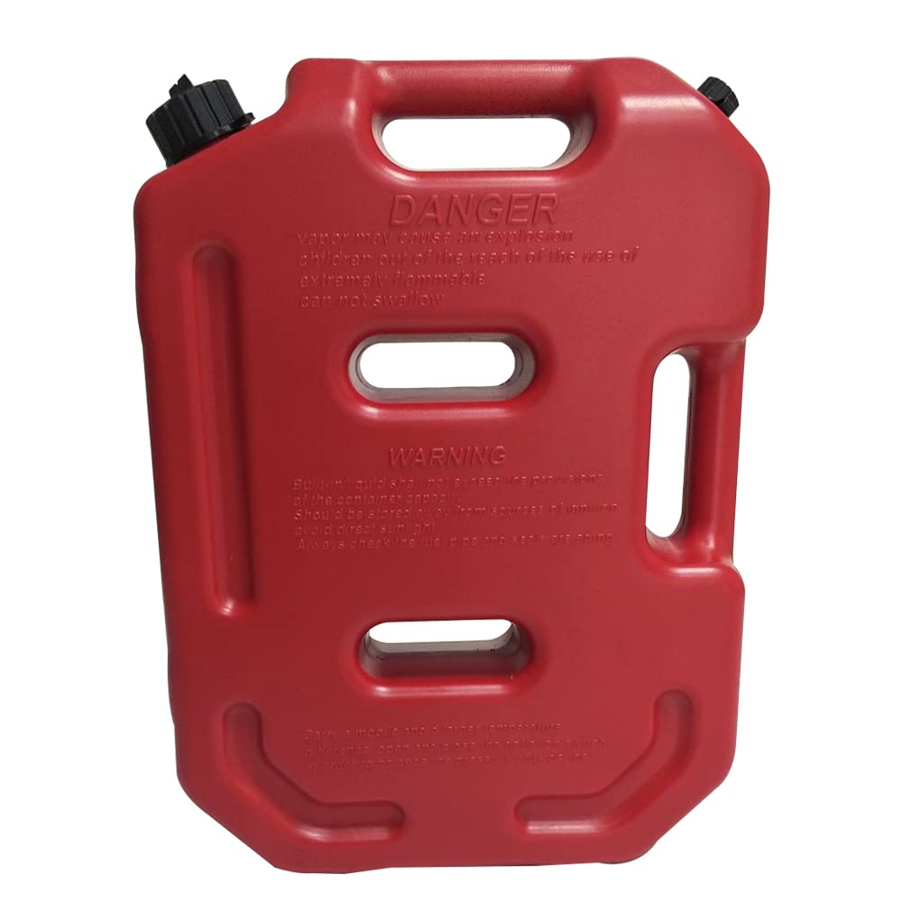 sxma Depósito de combustible latas para 2,6 gallon portátil aceite de combustible Gasolina Diesel de Gas tanque de copia de seguridad de emergencia (10L, rojo)