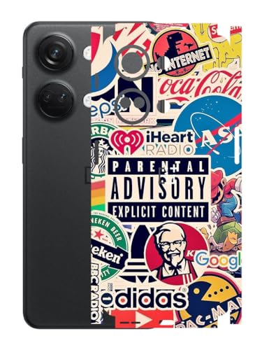 Image of AtOdds - Compatible for ONEPLUS NORD 3 (5G) Mobile Back Skin Sticker - Lamination - Film Wrap (Coverage - Back+Camera+Sides) (Design - Explicit Graffiti)