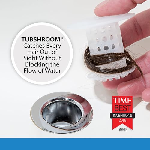 image for TubShroom Tub Drain Hair Catcher Strainer, 2 Pack, Clear – Drain Pro