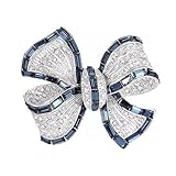 HARY Women's Brooches & Pins - Brooches for Women UK, Rhinestone Bow Brooch pin, Vintage Diamante Buttons, Elegant Dress Jewelry Accessories Gift